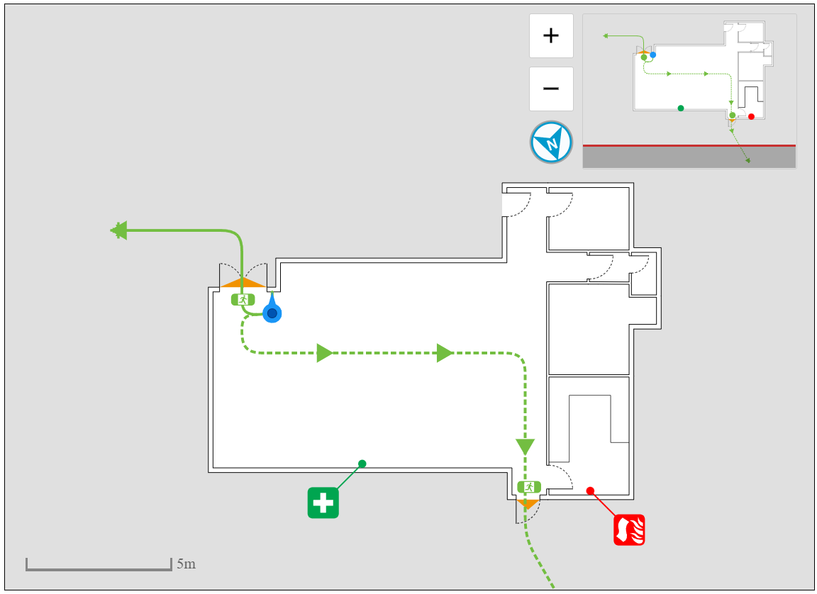 Evacuation routes sample